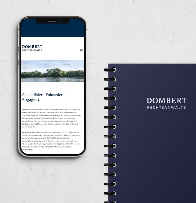 Dombert Teaser Schweiger Design Unternehmensmarke Design CMS WordPress Webseite