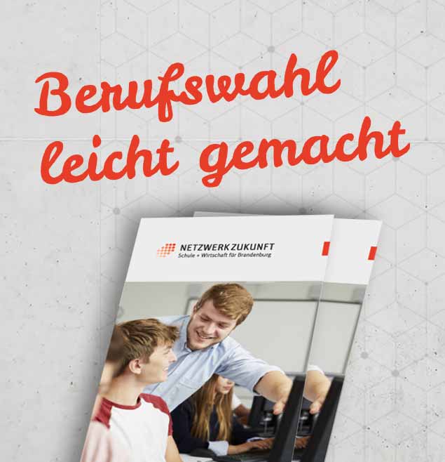 Netzwerk Zukunft Teaser Print Flyer Marketingunterlagen Betreuung Bildsprache