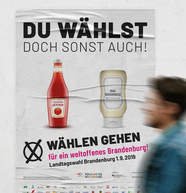 Erstwaehlerkampagne Teaser Brandenburg Waehlen Gehen Plakate Grafikdesign Kampagne