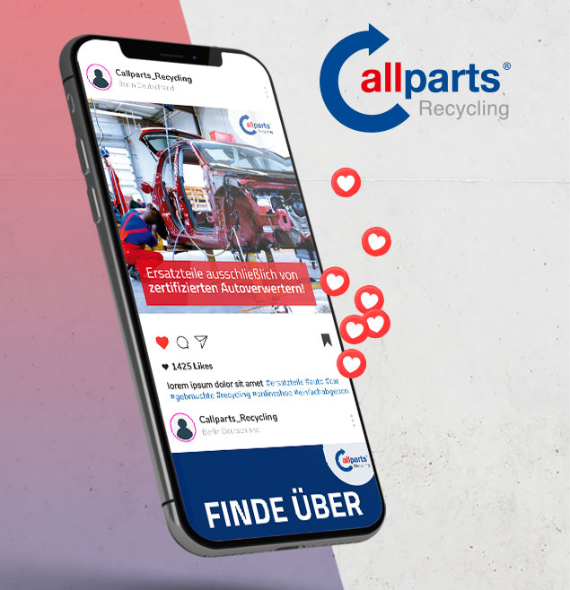 Callparts Teaser SocialMedia Instagram Canva Konzept Feed Design Erstellen