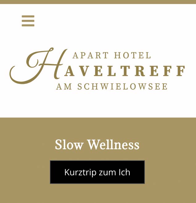 Diese Logo Grafik zeigt das neue Logo des Apart Hotel Haveltreff und dient der Vorschau für den Logo Relaunch von der Marketingagentur Schweiger Design.