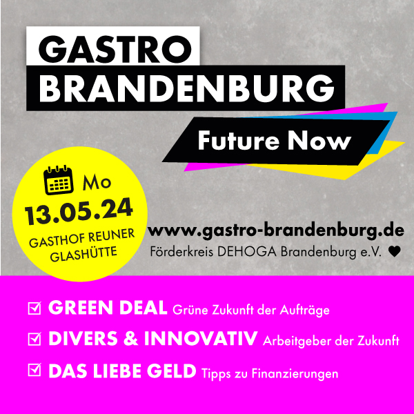 Sie sehen eine Vorschaukachel zur Anmeldung für die Veranstaltung GASTRO Brandenburg 2024.