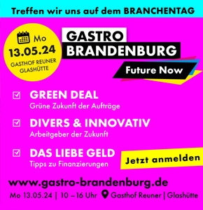 Sie sehen eine Vorschaukachel mit dem Programm der Veranstaltung GASTRO Brandenburg 2024.